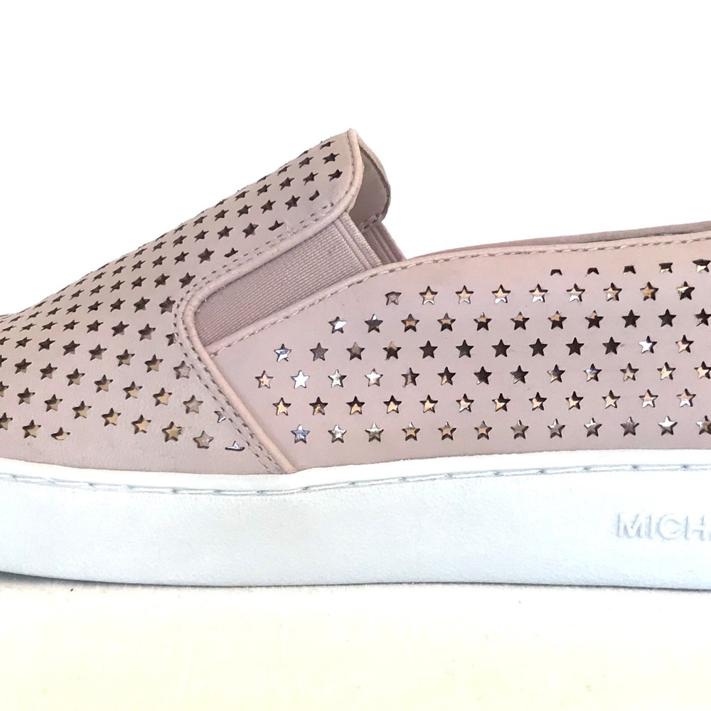 NEW Michael Kors Nude Pink Studded Slip On Shoes - Picture 3 of 6